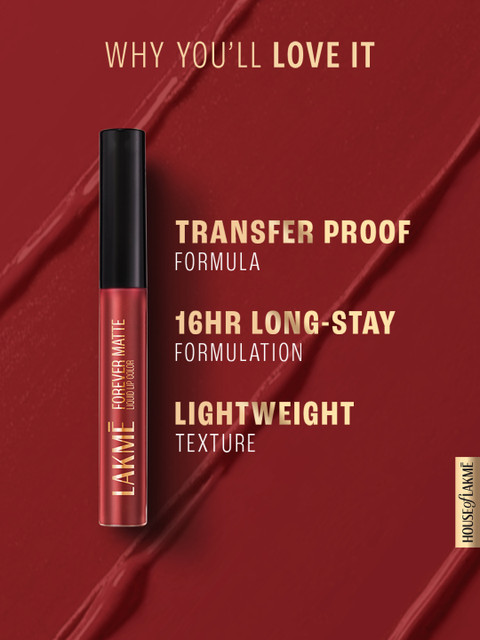 Lakme Forever Matte Lightweight & Transferproof 16Hr Liquid Lipstick 5.6ml - Nude Dream 6 Lakme Forever Matte Lightweight & Transferproof 16Hr Liquid Lipstick 5.6ml - Nude Dream
