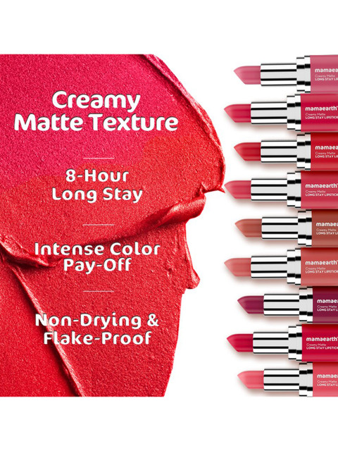 Mamaearth Creamy Matte Long Stay Lipstick With Murumuru Butter - Mauve Bloom 3 Mamaearth Creamy Matte Long Stay Lipstick With Murumuru Butter - Mauve Bloom