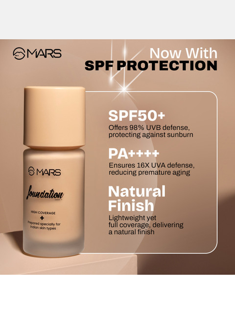 MARS High Coverage SPF50 PA++++ Liquid Foundation 40 ml - Shade 01 3 MARS High Coverage SPF50 PA++++ Liquid Foundation 40 ml - Shade 01