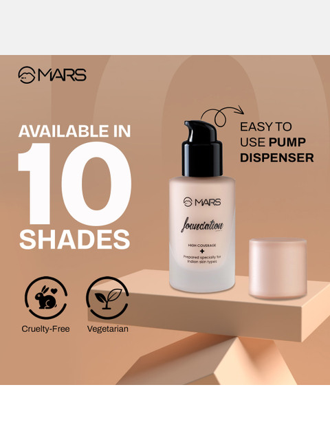 MARS High Coverage SPF50 PA++++ Liquid Foundation 40 ml - Shade 01 5 MARS High Coverage SPF50 PA++++ Liquid Foundation 40 ml - Shade 01