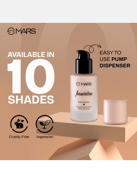 MARS High Coverage SPF50 PA++++ Liquid Foundation 40 ml - Shade 03 5 MARS High Coverage SPF50 PA++++ Liquid Foundation 40 ml - Shade 03