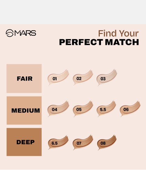 MARS High Coverage SPF50 PA++++ Liquid Foundation 40 ml - Shade 03 6 MARS High Coverage SPF50 PA++++ Liquid Foundation 40 ml - Shade 03
