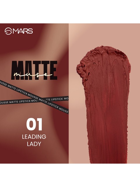 MARS Matte Muse Lightweight Mousse Lipstick 3ml - Leading Lady 5 MARS Matte Muse Lightweight Mousse Lipstick 3ml - Leading Lady
