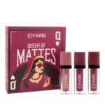 MARS Set Of 3 Queen of Mattes Long Lasting Liquid Lipstick 13.5ml - Plums & Maroons