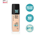 Maybelline New York Fit Me Matte+Poreless Foundation 16H Oil Control 30 ml - Ivory 115