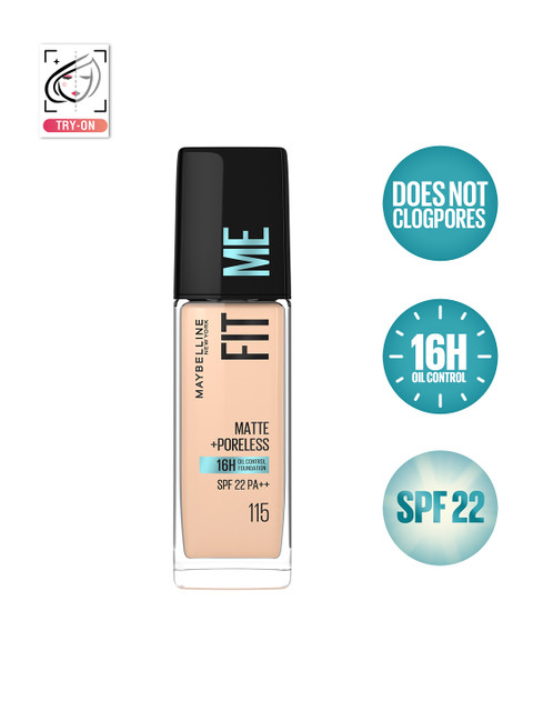 Maybelline New York Fit Me Matte+Poreless Foundation 16H Oil Control 30 ml - Ivory 115