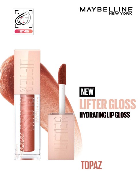 Maybelline New York Non-Sticky Tinted Lifter Lip Gloss with Hyaluronic Acid 5.4ml - Topaz