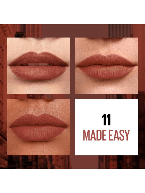 Maybelline New York Sensational Liquid Matte Lipstick 7 ml - Made Easy 11 4 Maybelline New York Sensational Liquid Matte Lipstick 7 ml - Made Easy 11