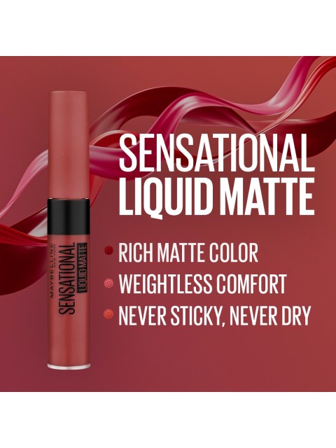 Maybelline New York Sensational Liquid Matte Lipstick 7 ml - Made Easy 11 5 Maybelline New York Sensational Liquid Matte Lipstick 7 ml - Made Easy 11