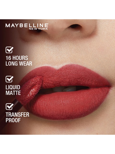 Maybelline New York Super Stay Matte Ink Liquid Lipstick 5 ml - Artist 120 4 Maybelline New York Super Stay Matte Ink Liquid Lipstick 5 ml - Artist 120