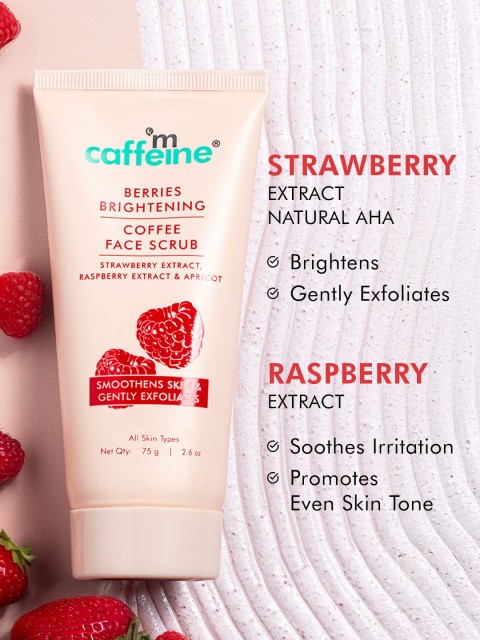 MCaffeine Berries Brightening Coffee Face Scrub With Apricot - 75 g 3 MCaffeine Berries Brightening Coffee Face Scrub With Apricot - 75 g