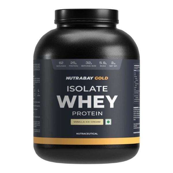Nutrabay Gold 100% Whey Protein Isolate Vanilla Ice Cream - 2kg