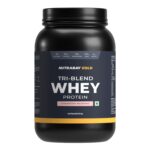 Nutrabay Gold Tri-Blend Whey Protein Strawberry Milkshake - 1kg