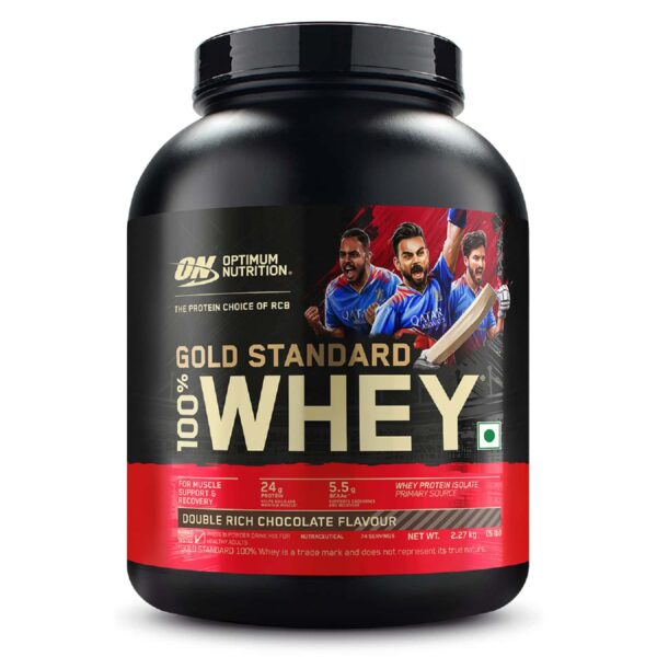 Optimum Nutrition (On) Gold Standard 100% Whey Protein Double Rich Chocolate Flavour 2.27kg Powder
