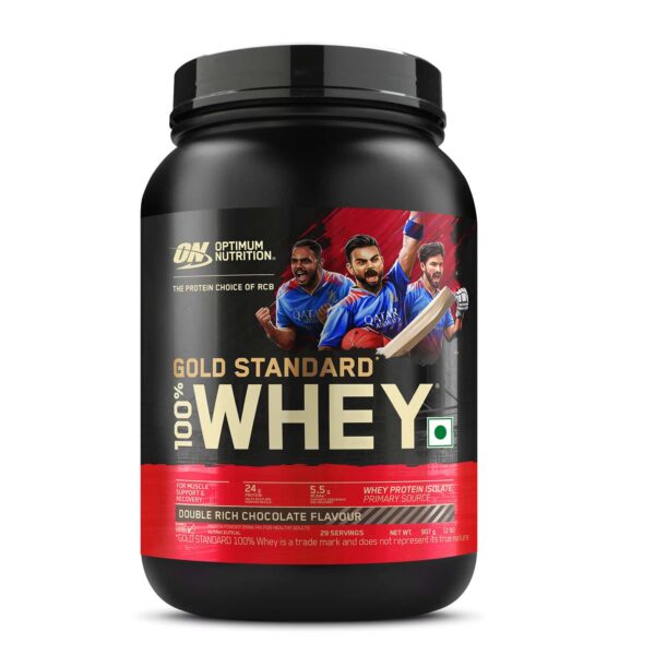 Optimum Nutrition (On) Gold Standard 100% Whey Protein Double Rich Chocolate Flavour 907gm Powder