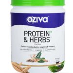 Oziva Protein & Herbs For Men Chocolate (500g) | For Muscle Building Clean