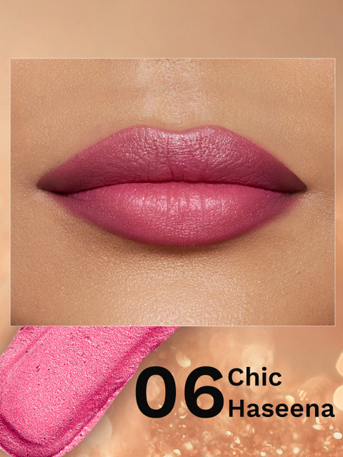 Pilgrim 3-D Glitter Formula With Matte Finish Lipstick- 4.2 g- Chic Haseena-06 2 Pilgrim 3-D Glitter Formula With Matte Finish Lipstick- 4.2 g- Chic Haseena-06