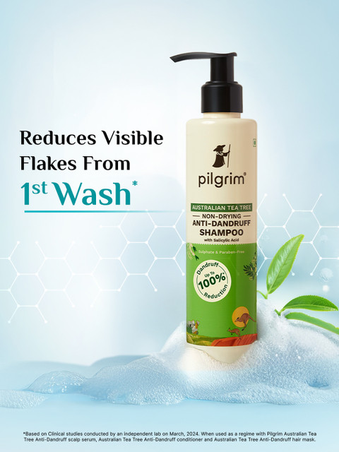 Pilgrim Australian Tea Tree Anti-Dandruff Shampoo With Salicylic Acid- 200 ml 3 Pilgrim Australian Tea Tree Anti-Dandruff Shampoo With Salicylic Acid- 200 ml