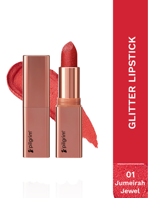 Pilgrim Dubai Bling 3-D Glitter Matte Finish Lipstick - 4.5 g - Jumeirah Jewel - 01