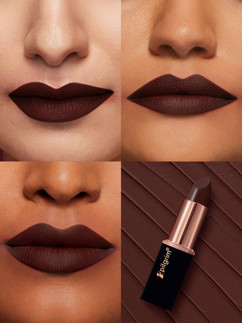 Pilgrim Matte Bullet Intense Colour Transferproof & Smudgeproof Lipstick - Alpha Brown 34 2 Pilgrim Matte Bullet Intense Colour Transferproof & Smudgeproof Lipstick - Alpha Brown 34