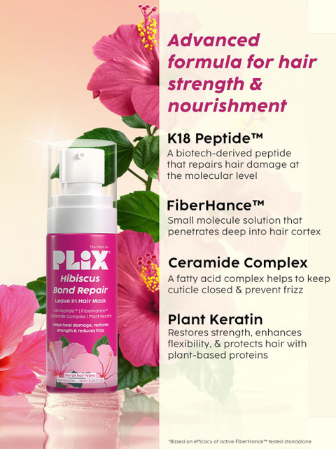 PLIX THE PLANT FIX Hibiscus Bond Repair Leave-In Hair Mask To Repair Damage - 50 g 3 PLIX THE PLANT FIX Hibiscus Bond Repair Leave-In Hair Mask To Repair Damage - 50 g