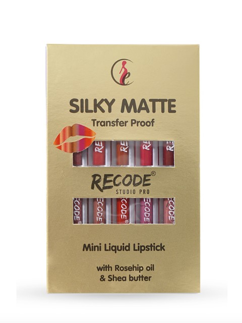 Recode Set Of 10 Silky Matte Transfer Proof Mini Liquid Lipstick 1.25 ml Each