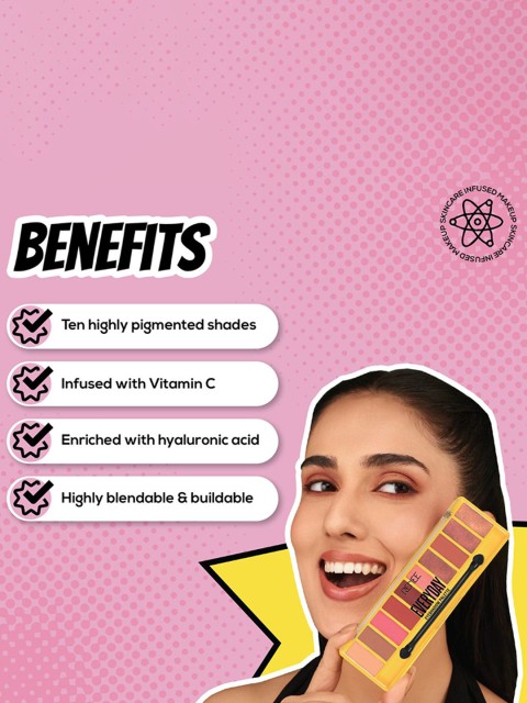 Renee Everyday Water & Smudge Proof Eyeshadow Palette 10 g - Rose 01 6 Renee Everyday Water & Smudge Proof Eyeshadow Palette 10 g - Rose 01