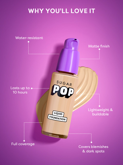 SUGAR POP Full-Coverage 10-Hour Stay Water-Resistant Liquid Foundation 30ml - Walnut 03 3 SUGAR POP Full-Coverage 10-Hour Stay Water-Resistant Liquid Foundation 30ml - Walnut 03