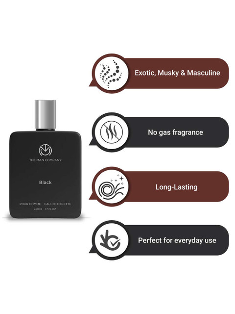 THE MAN COMPANY Men Set Of 2 Black EDT 100ml 5 THE MAN COMPANY Men Set Of 2 Black EDT 100ml