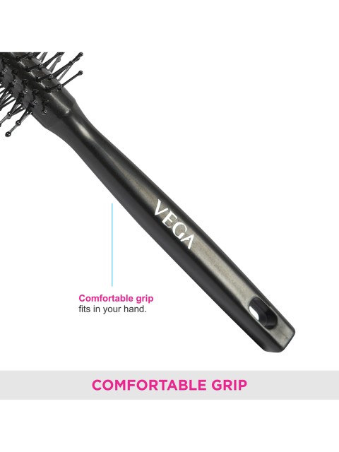VEGA Round Hair Brush for Adding Curls & Volume To All Hair Types R3-RB 6 VEGA Round Hair Brush for Adding Curls & Volume To All Hair Types R3-RB