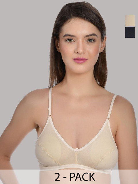 Aimly Women Pack of 2 Push-Up Medium Coverage Bra