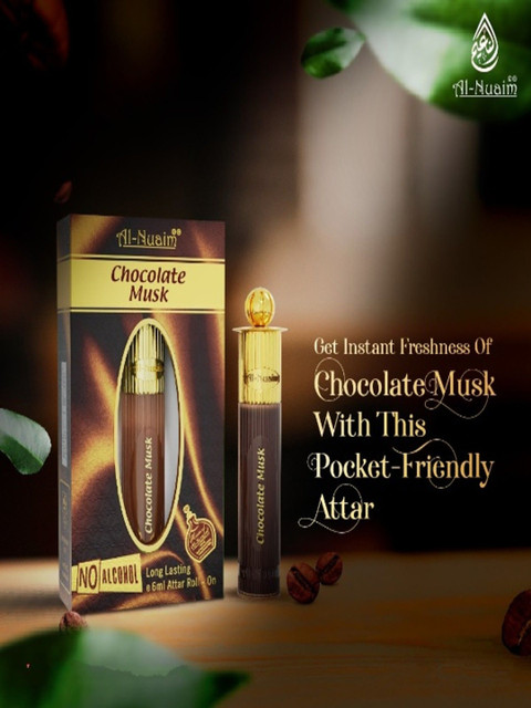 Al-Nuaim Chocolate Musk Alcohol Free Attar - 6 ml 6 Al-Nuaim Chocolate Musk Alcohol Free Attar - 6 ml