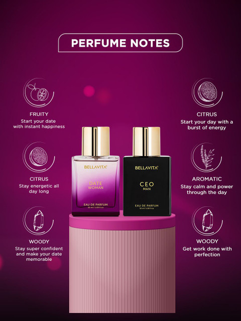 Bella Vita Organic Set Of 2 Ceo Man & Date Woman Eau De Parfum Gift Set - 50ml Each 3 Bella Vita Organic Set Of 2 Ceo Man & Date Woman Eau De Parfum Gift Set - 50ml Each
