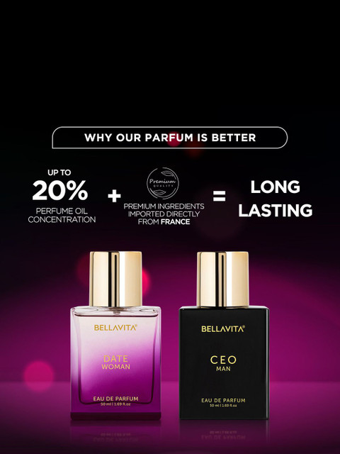 Bella Vita Organic Set Of 2 Ceo Man & Date Woman Eau De Parfum Gift Set - 50ml Each 4 Bella Vita Organic Set Of 2 Ceo Man & Date Woman Eau De Parfum Gift Set - 50ml Each