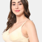 BEWILD Women Cream Full Coverage Cotton Non Padded Bra