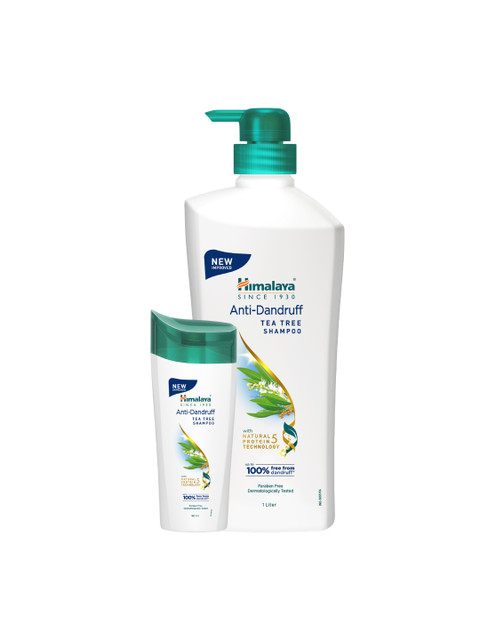 Buy Himalaya Anti Dandruff Tea Tree Shampoo 1L With Tea Tree Shampoo 80ml Free - - Personal Care for Unisex