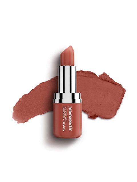Buy Mamaearth Creamy Matte Long Stay Lipstick With Murumuru Butter Apricot Taupe - - Personal Care for Unisex