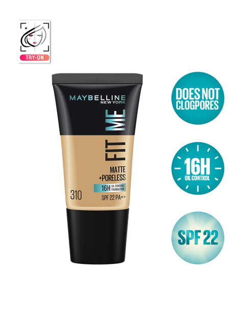 Buy Maybelline New York Fit Me Matte+Poreless Liquid Foundation 18 Ml Sun Beige 310 - - Personal Care for Women