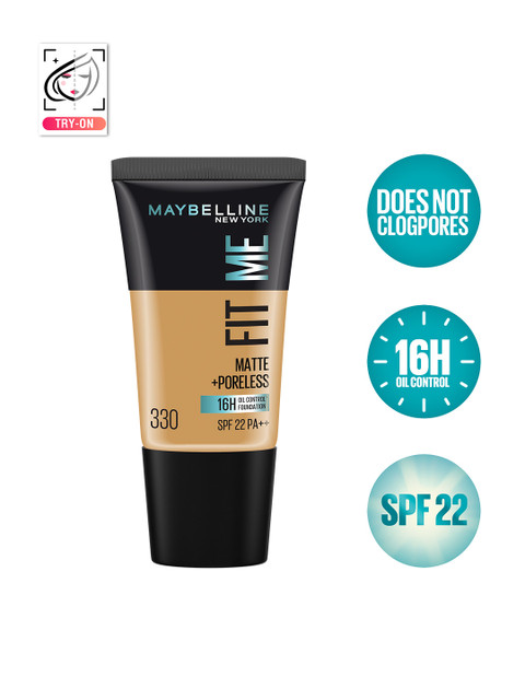 Buy Maybelline New York Fit Me Matte + Poreless Liquid Foundation 18 Ml Toffee 330 - - Personal Care for Women