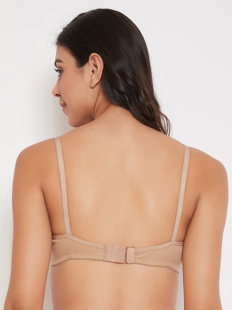 Clovia Beige Solid Non-Wired Non Padded Everyday Bra 4 Clovia Beige Solid Non-Wired Non Padded Everyday Bra