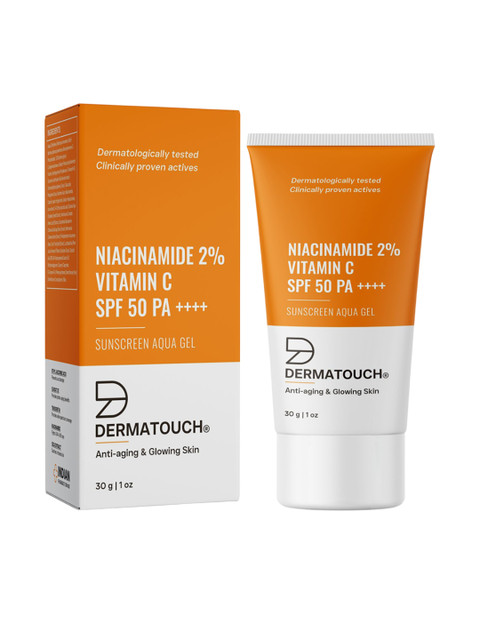 Dermatouch 2% Niacinamide Vitamin C Sunscreen With SPF 50+ PA ++++ For Glowing Skin - 30 g
