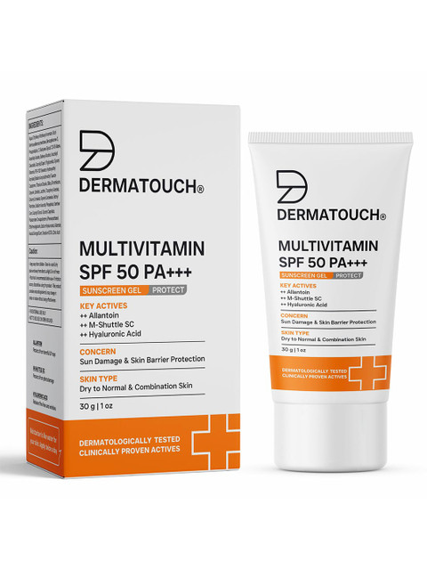 Dermatouch Multivitamin SPF 50 PA+++ Sunscreen Gel - 30 gm