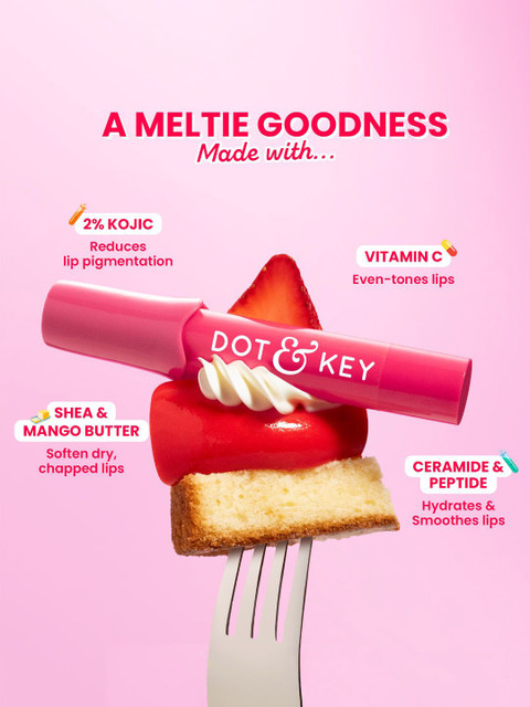 DOT & KEY Meltie SPF 50+ Lip Balm with 2% Kojic & Shea Butter 4g - Strawberry Glaze 2 DOT & KEY Meltie SPF 50+ Lip Balm with 2% Kojic & Shea Butter 4g - Strawberry Glaze
