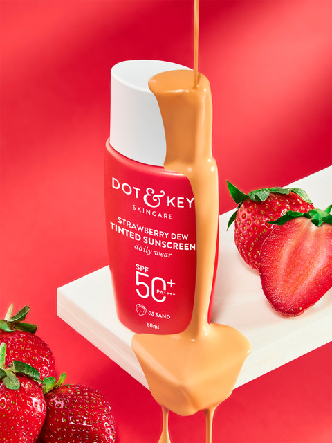 DOT & KEY Strawberry Dew SPF 50+ Pa++++ Tinted Sunscreen - 03 Sand - 50ml