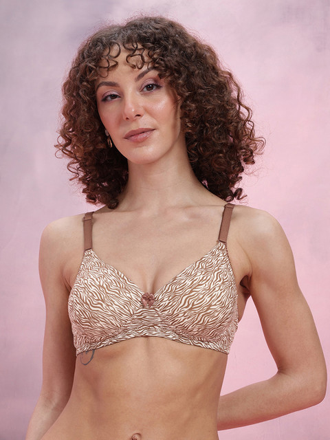 DressBerry Animal Print Lightly Padded T-shirt Bra 3 DressBerry Animal Print Lightly Padded T-shirt Bra