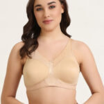 DressBerry Beige Full Coverage Non Padded Seamless T-shirt Bra- 360 Degree Support