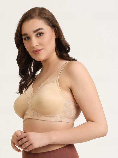 DressBerry Beige Full Coverage Non Padded Seamless T-shirt Bra- 360 Degree Support 3 DressBerry Beige Full Coverage Non Padded Seamless T-shirt Bra- 360 Degree Support