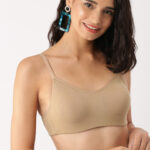 DressBerry Beige Solid Non-Wired Lightly Padded Everyday Bra DB-CAM-PAD-01D