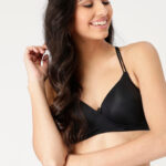 DressBerry Black Solid Non-Wired Lightly Padded T-shirt Bra