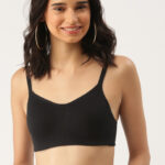 DressBerry Black Solid Non-Wired Lightly Padded T-shirt Bra DB-CAM-PAD-01A